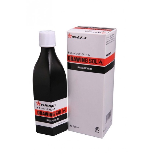 Tinta Hitam Kaimei Drawing Sol A 360ml original utk meng gambar atau kaligrafi