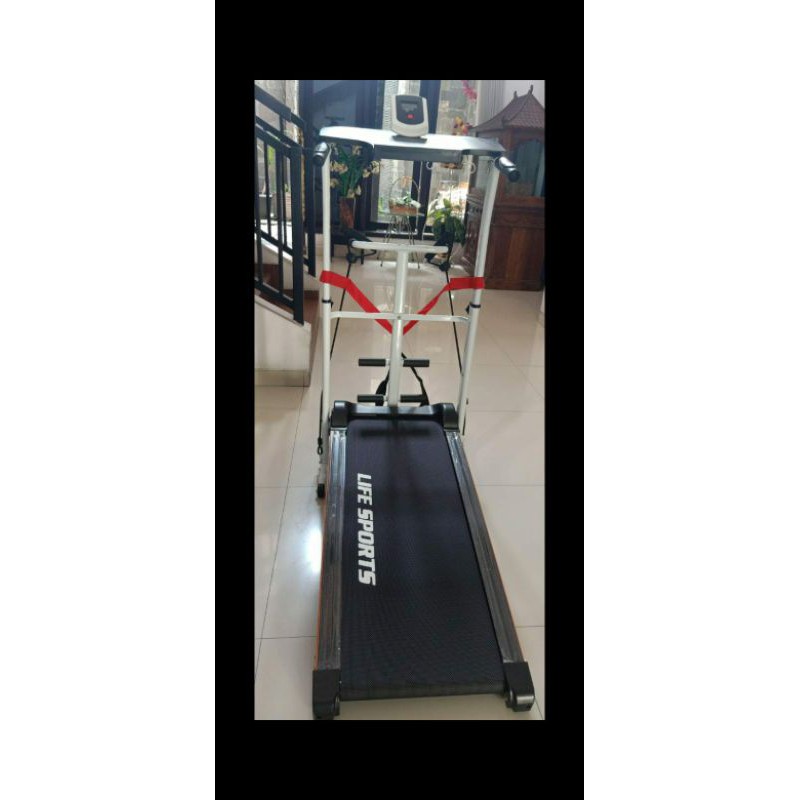 Alat fitness treadmill manual life sport 4 in 1