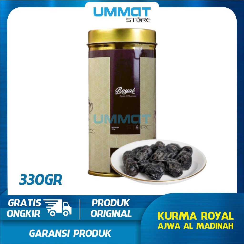 

Kurma Royal Ajwa Al-Madinah 330 gram I Qurma Azwa Oiginal 330 Gram Royal Al Madina