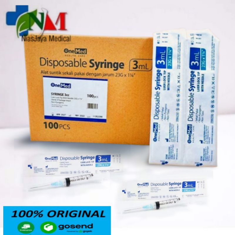 Disposible Syringe  onemed eceran 3cc Spuit 3ml