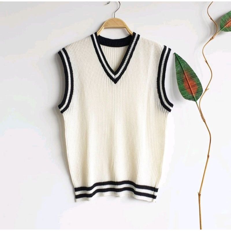 VEST RAJUT / ROMPI RAJUT OVERSIZE WANITA / ROMPI KOREA