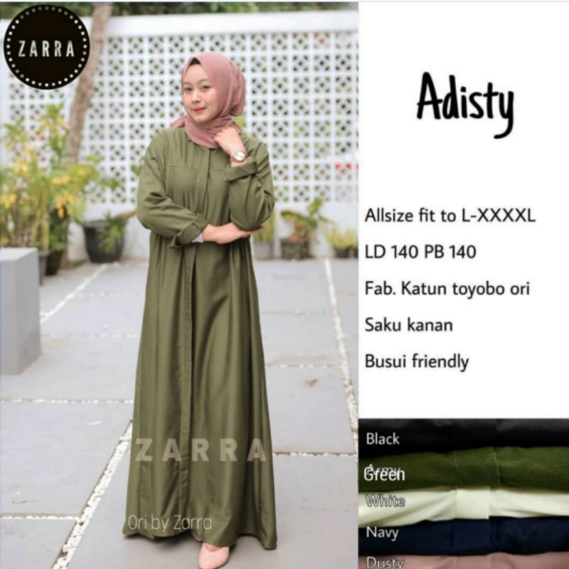 Gamis Jumbo adisty LD140 Polos Toyobo Jumbo dress