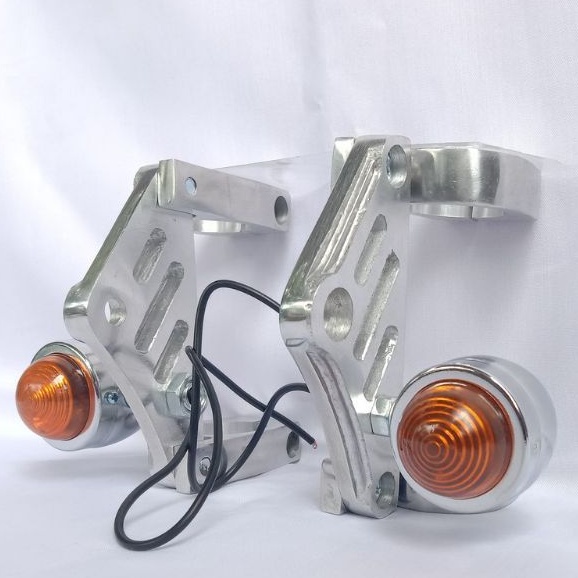 pangkon lampu cnc set sen acipi bracket kupingan depan pesek as 31 33 cb gl byson breket dudukan
