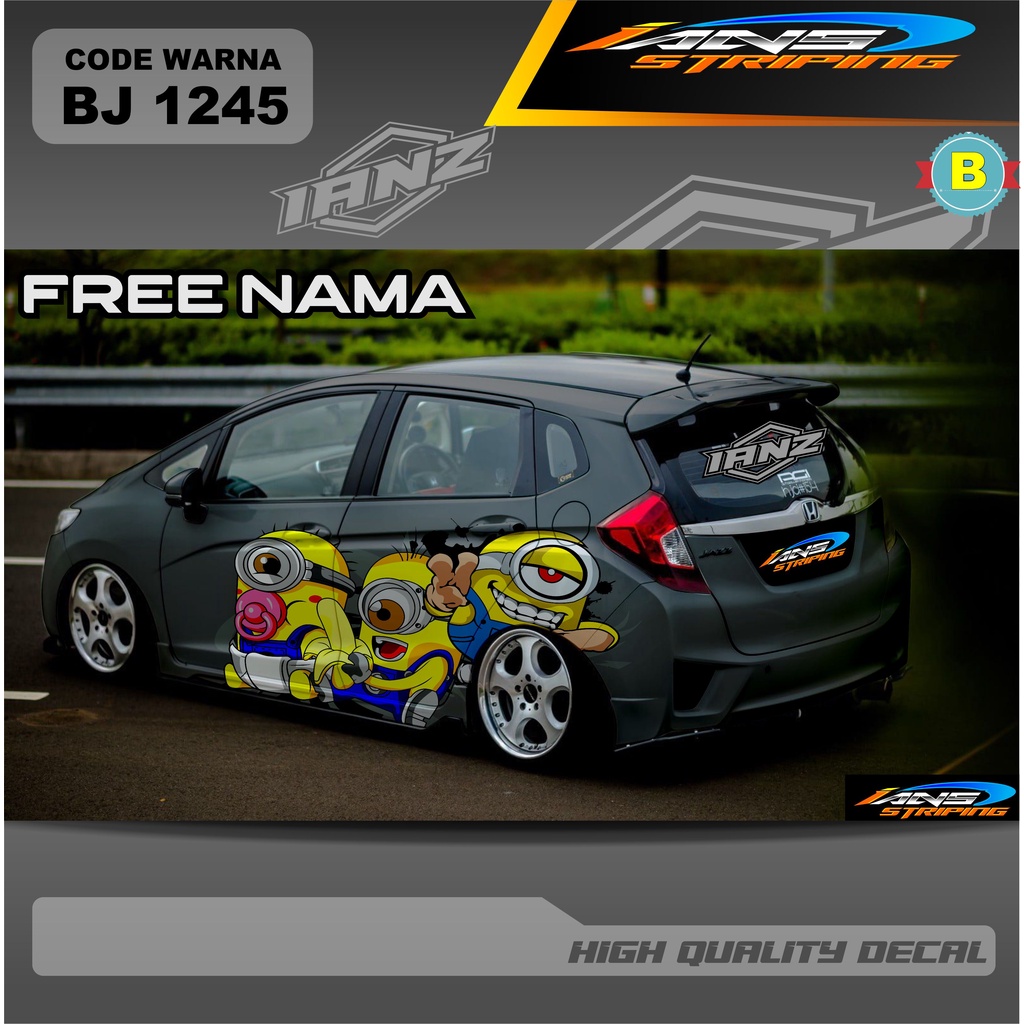 DECAL STIKER MOBIL HONDA JAZZ / VARIASI STIKER AGYA AYLA MOBIL BRIO / STIKER DECAL TERMURAH