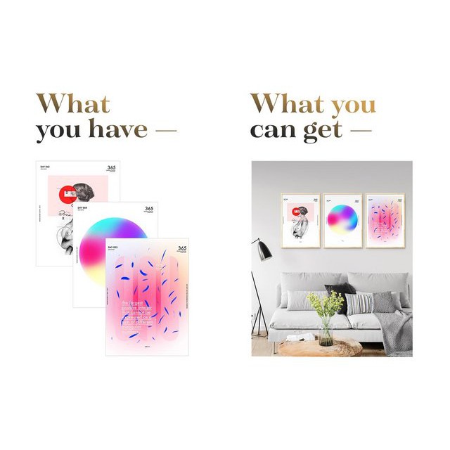 375 Mockups Scandinavian Framing - Photoshop