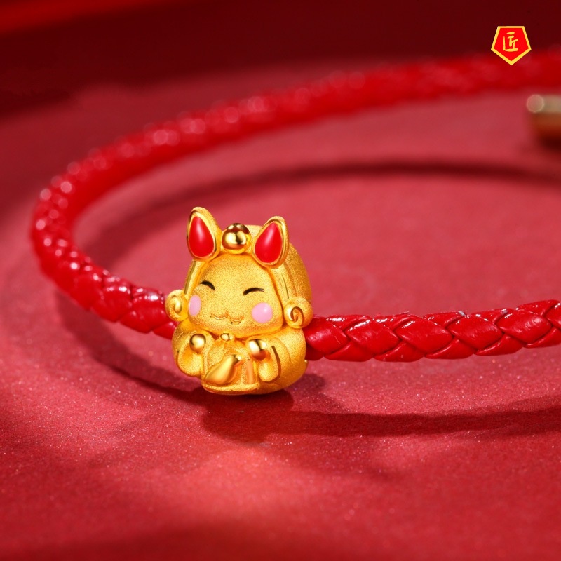 [Ready Stock]Simple Personality Lucky Golden Cartoon Rabbit Bracelet