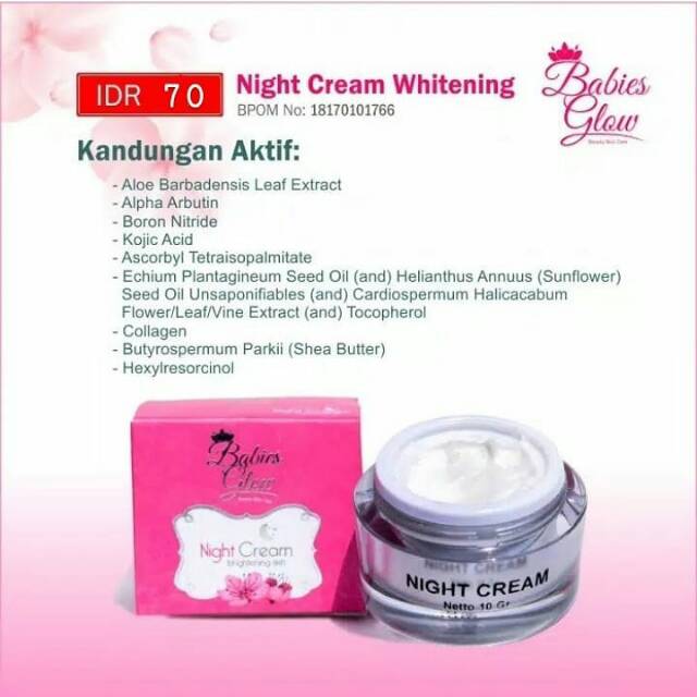 Babies glow night cream