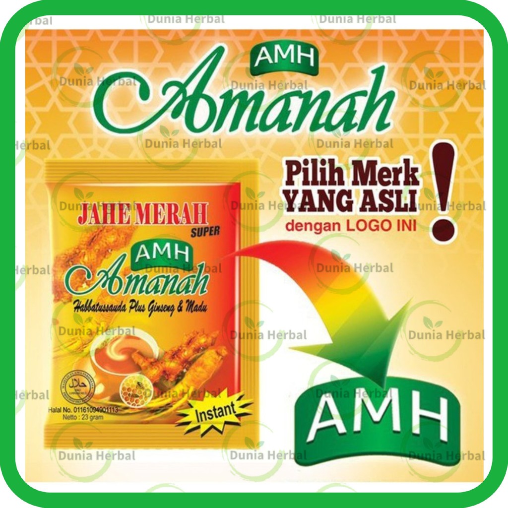 Jual Jahe Merah Super Amh Amanah Sachet Shopee Indonesia