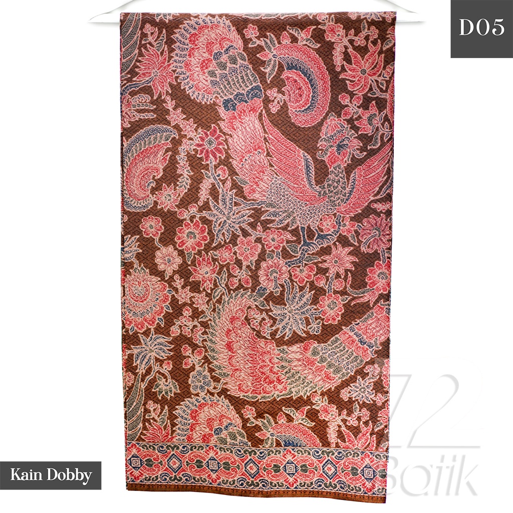 KAIN BATIK PREMIUM Bahan Dobby Motif Merak Sari Warna Merah Maroon 724741 Cap 72 Jarik Jarit Samping Kebat Panjang Batik Dobby Modern Premium Bahan Seragam Batik Pernikahan Kantor Keluarga Murah Kamen Jadi Batik Bali Lembaran