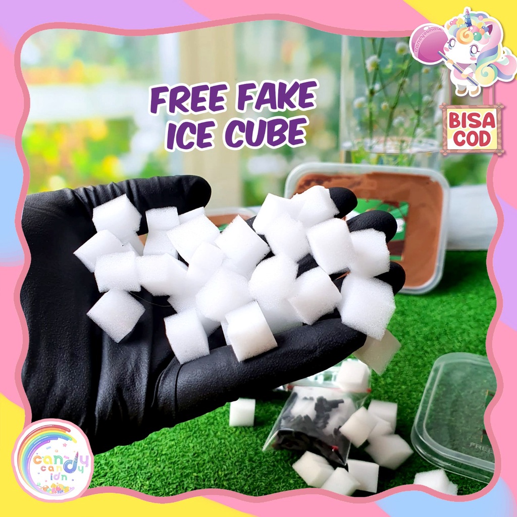 Slime WILOW ice granule 200gr free ornamen slime by candycandy.idn