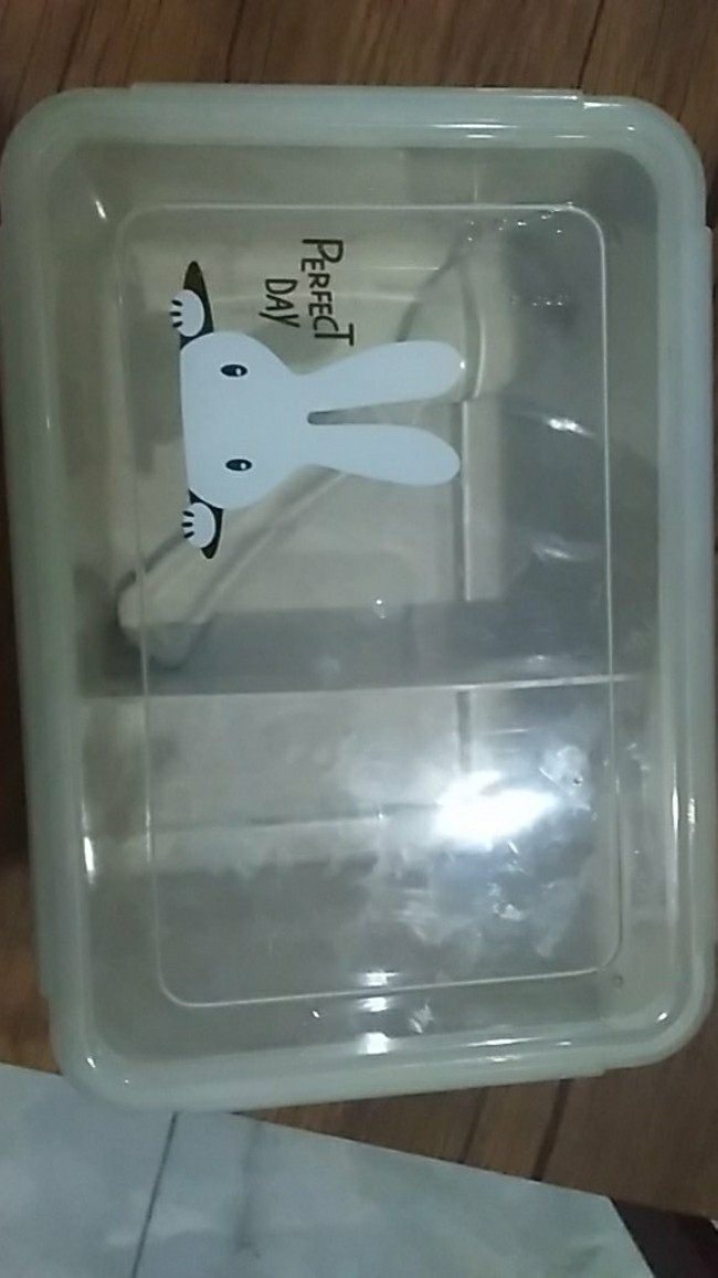 Kj !! Tempat Makan Lunch Box Ompreng Motif Rabbit Bpa Free 2850