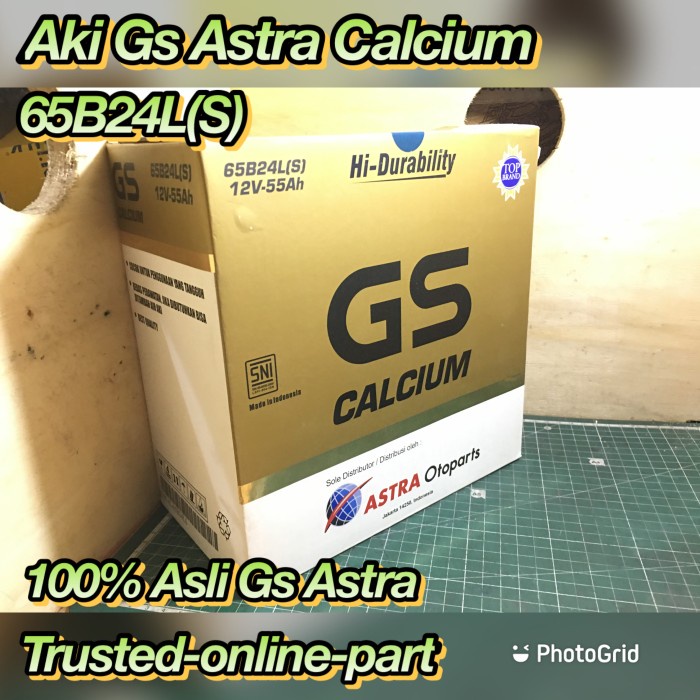 Jual GO SHOP AKI 65B24LS GS CALCIUM 100% ASLI +U@ | Shopee Indonesia