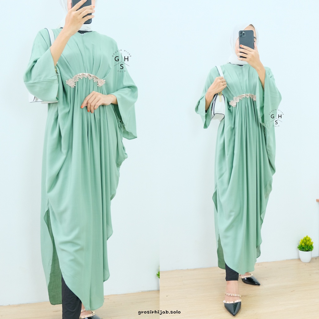 kaftan rayon jumbo renda