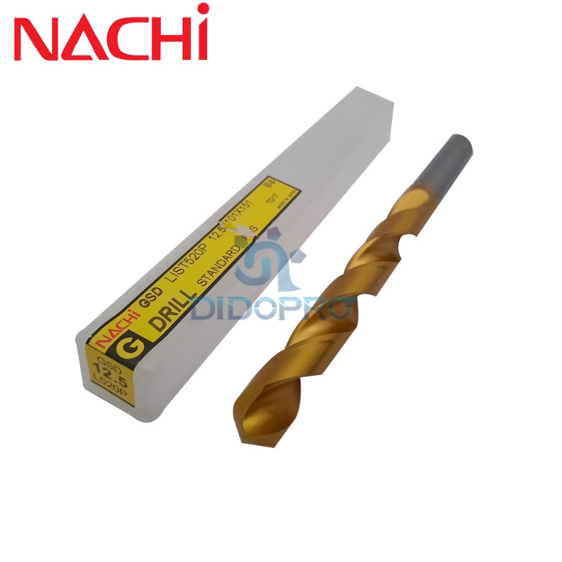 MATA BOR BESI NACHI HSS TIN COAT 10MM,  10,5MM, 12MM, 12,5MM, 13MM