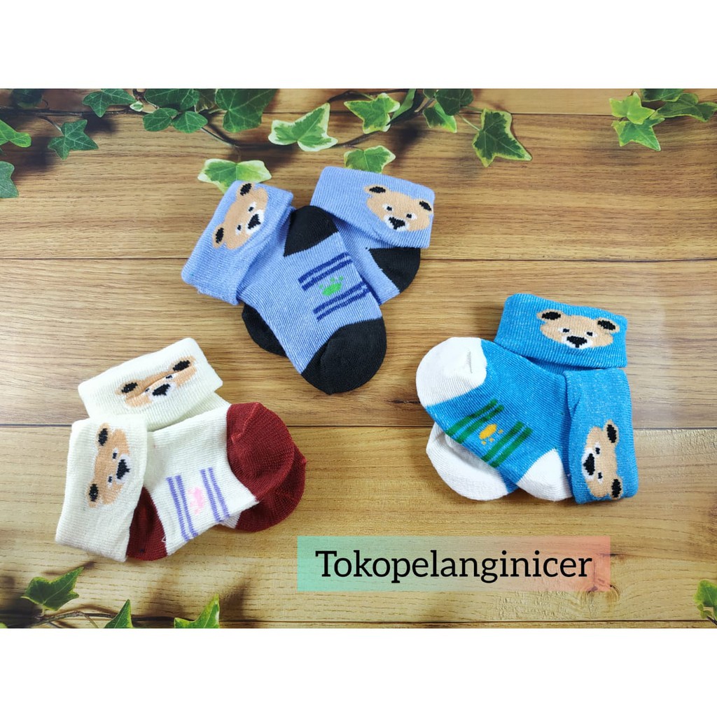 SEPASANG Kaos Kaki Bayi 0-12 Bulan Model Boneka Lembut  Tokopelanginicer _ Kaus Kaki antislip baby newborn katun