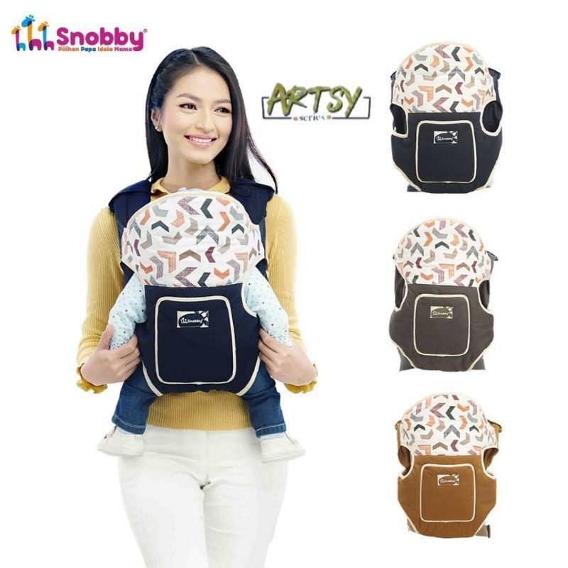 Gendongan ransel Snobby Artsy series saku print TPG5844