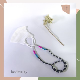 Strap Mask - Kalung Masker - Gantungan Masker mutiara/ manik-manik wanita cewe KODE