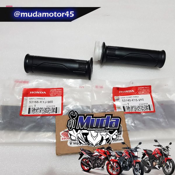 HAND GRIP NEW OLD CB150R 53140-K15 53166-KYJ KARET STANG STIR HANFAT KANAN KIRI CB 150 STREET FIRE R
