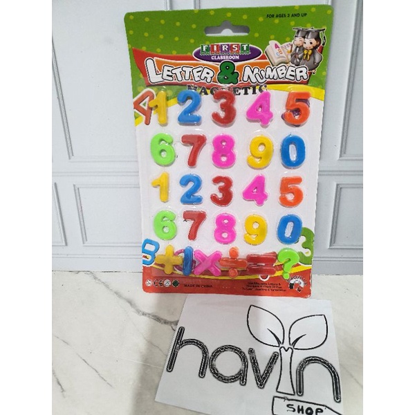 MAGNETIC LETTER and NUMBER/TEMPELAN KULKAS/MAINAN EDUKASI MAGNET-ANGKA
