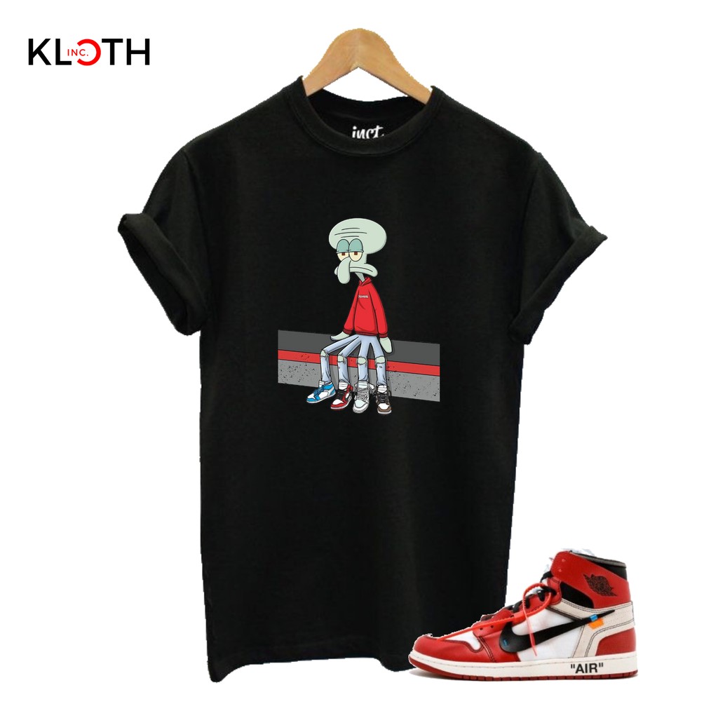 Kaos Hypebeast Streetwear / Air Jordan 1/ Simpson / Squidward / Nike Air / Supreme