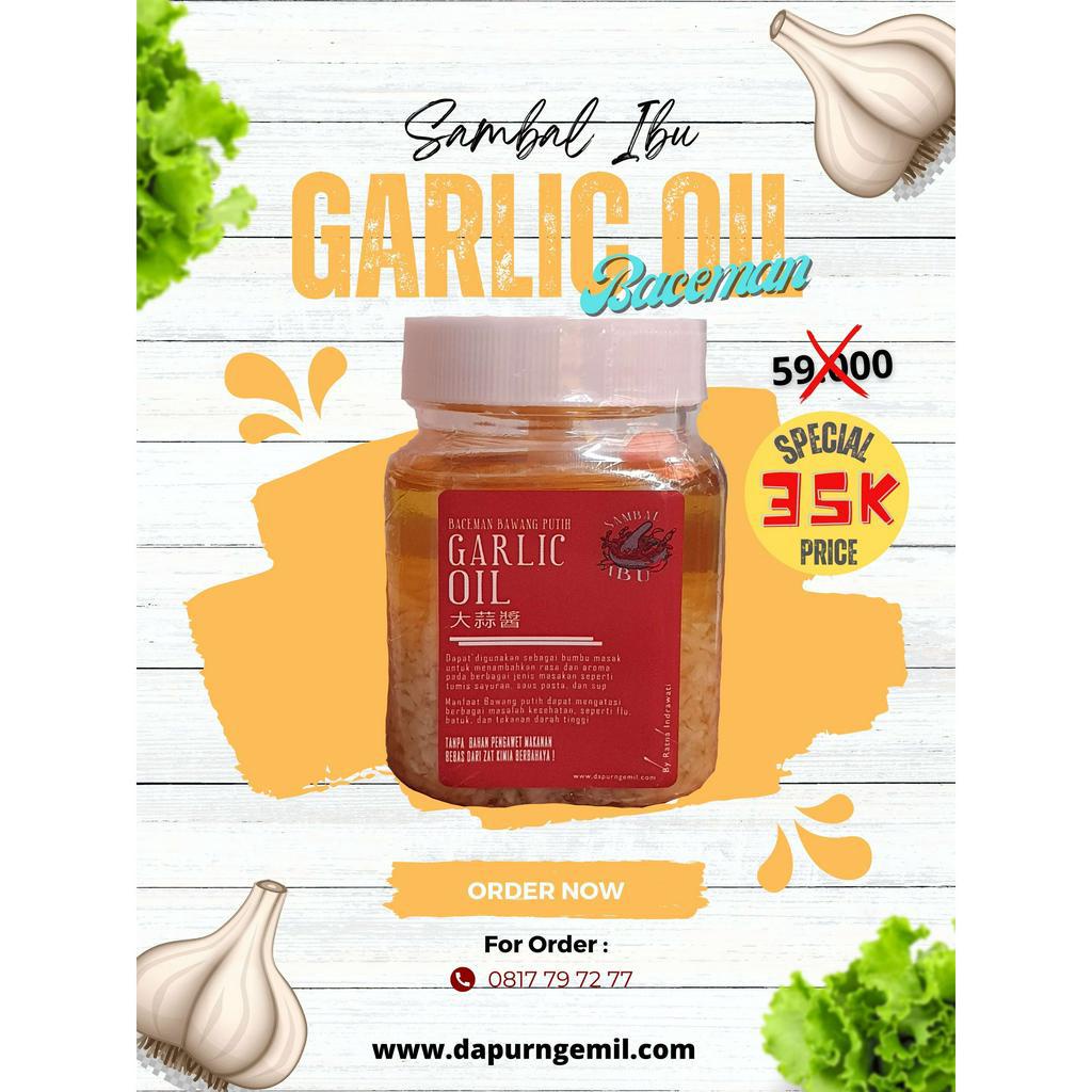 

GARLIC OIL BACEMAN BAWANG PUTIH BY SAMBAL IBU