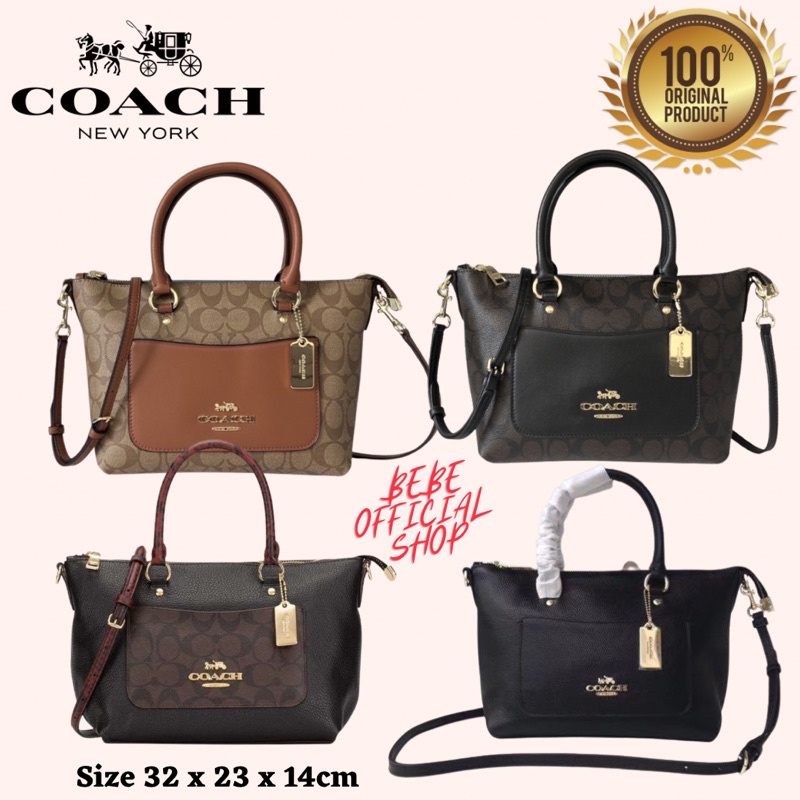 Jual [ORIGINAL] Tas COACH Mini Emma Satchel In Signature Canvas Tas
