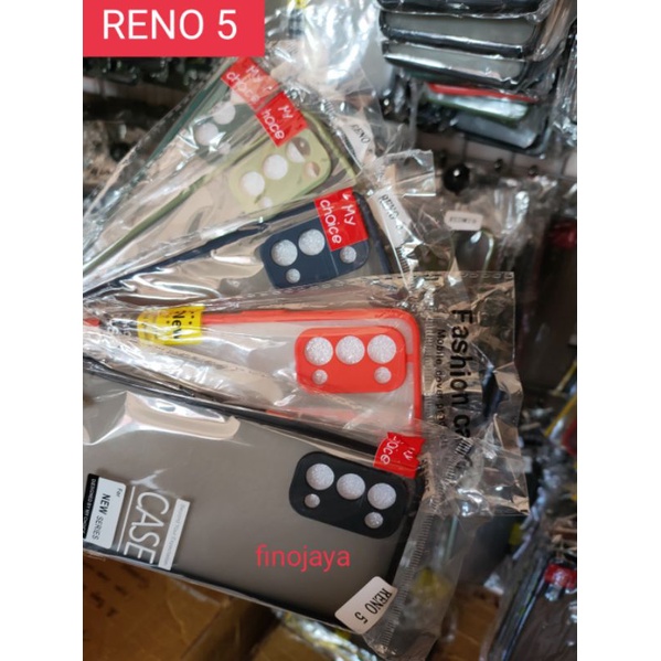 Case Aero My choice Reno 5 Silikon Casing Selicon Dove Pelindung Camera