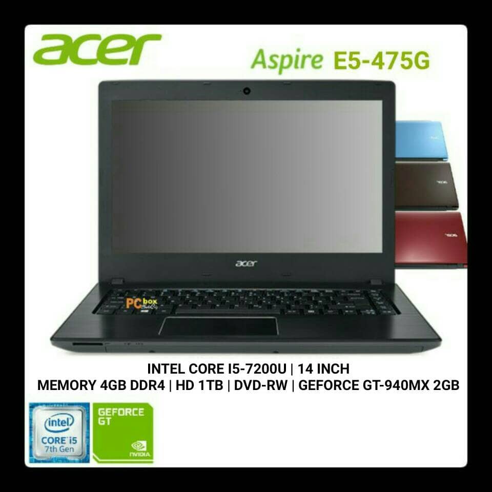 Acer Aspire E5-475G-58WK i5-7200U GeForce GT-940MX 2Gb GREY