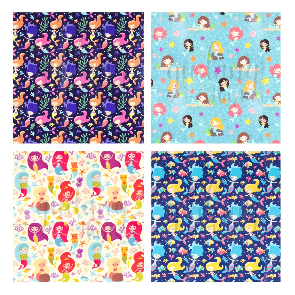 Kertas Kado Motif Mermaid Gift Wrapping Paper Putri Duyung GH 510107