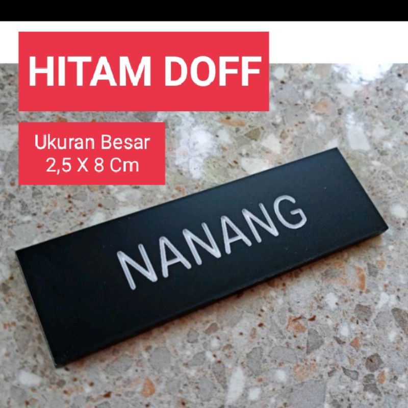 Name Tag Hitam Doff Besar #Name Tag Indonesia Berkualitas # Papan Nama Dada Indonesia