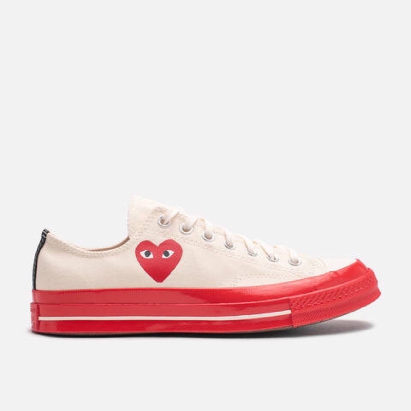 Converse x CDG play low Chuck 70s White red sole