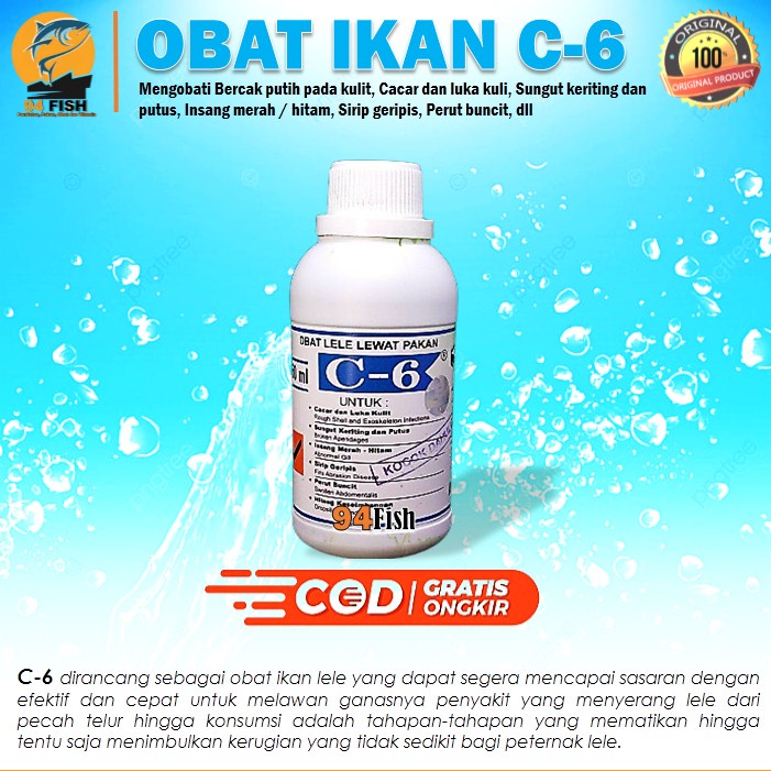 C6 Obat Ikan Obat Cacar Obat Ikan Lele 250ml