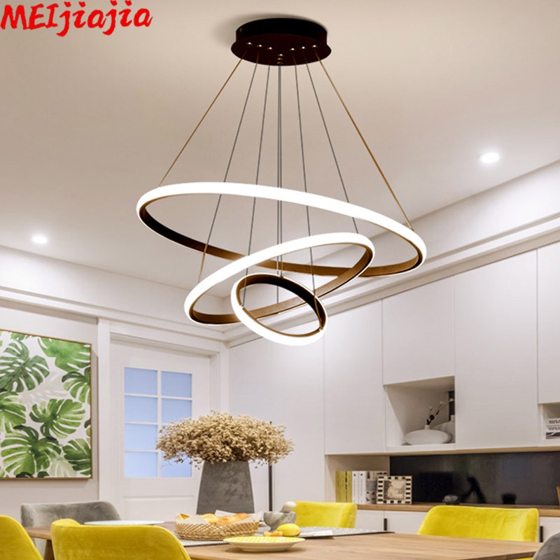  Lampu  Gantung  Modern Led 3 4 5 Cincin Lingkaran Lampu  