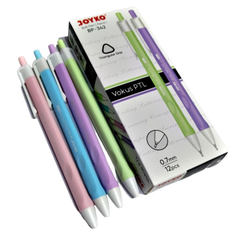 [ERA] Pulpen Joyko BP-342 bolpen BP-338 Pen Vokus Ballpoint Vokus PTL 12pcs