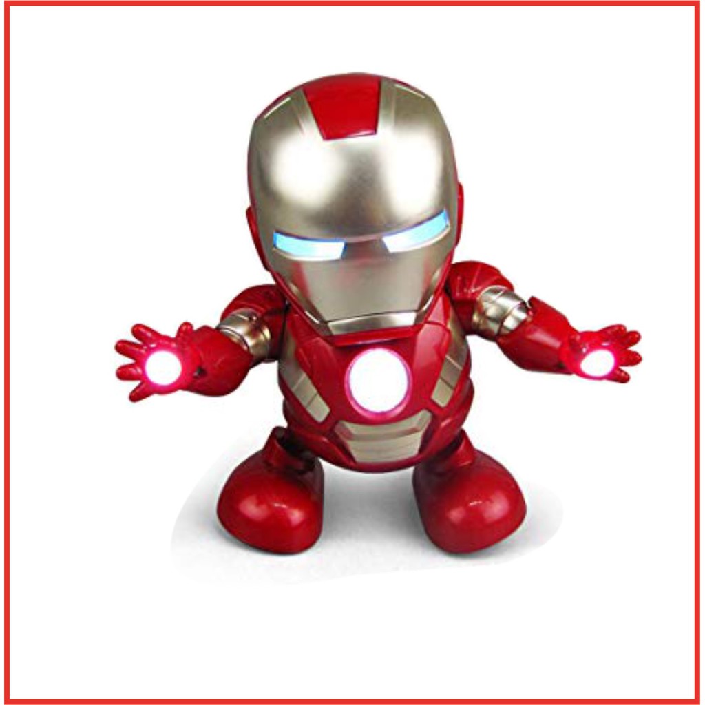 [ Free Baterai 3PC ] Robot Joget Iron Man Mainan Anak