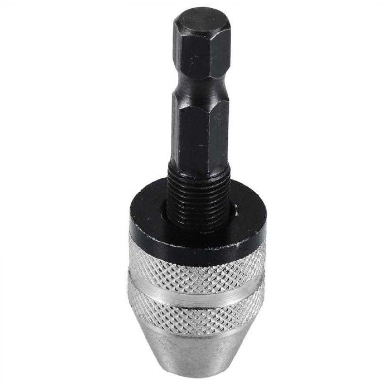 Drill chuck bit quick change hex shank