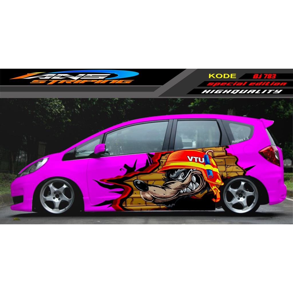 STICKER MOBIL JAZZ BRIO AVANZA SIGRA YARIS / STIKER VARIASI MOBIL / MODIF STICKER MOBIL