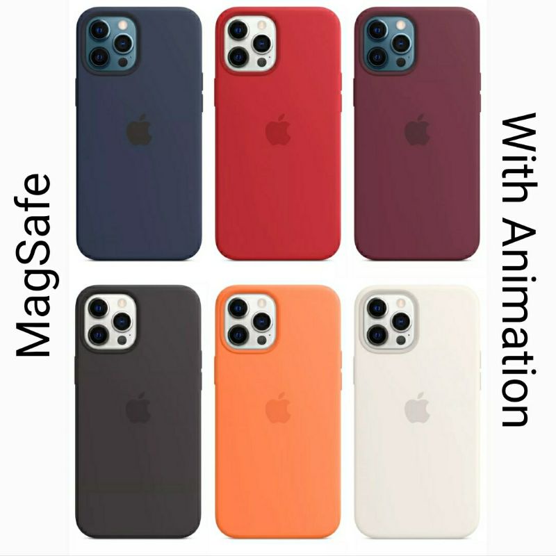 Silicone Case MagSafe iPhone 12 / Pro / Max Magnetic with Animation