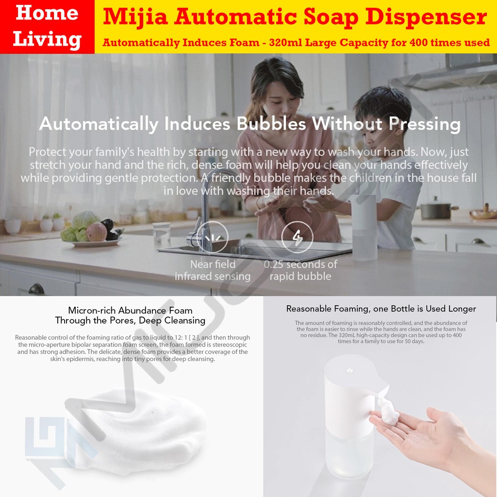 Mijia Automatic Soap Dispenser - Tempat Botol Sabun Otomatis