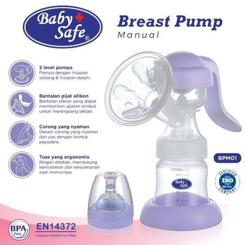 Baby Safe Breastpump Manual Pompa ASI BPM01 Breast Pump