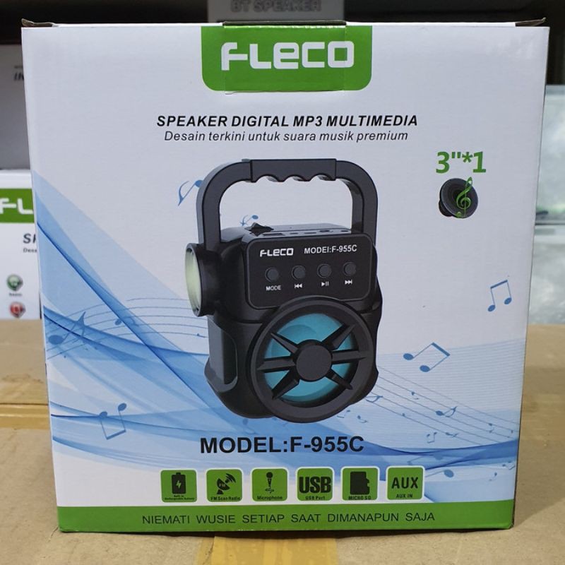 Speaker Bluethoote Fleco free mic suara ngebas murah murah