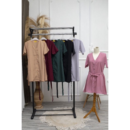 ATASAN TUNIK LENGAN PENDEK//Tali Depan