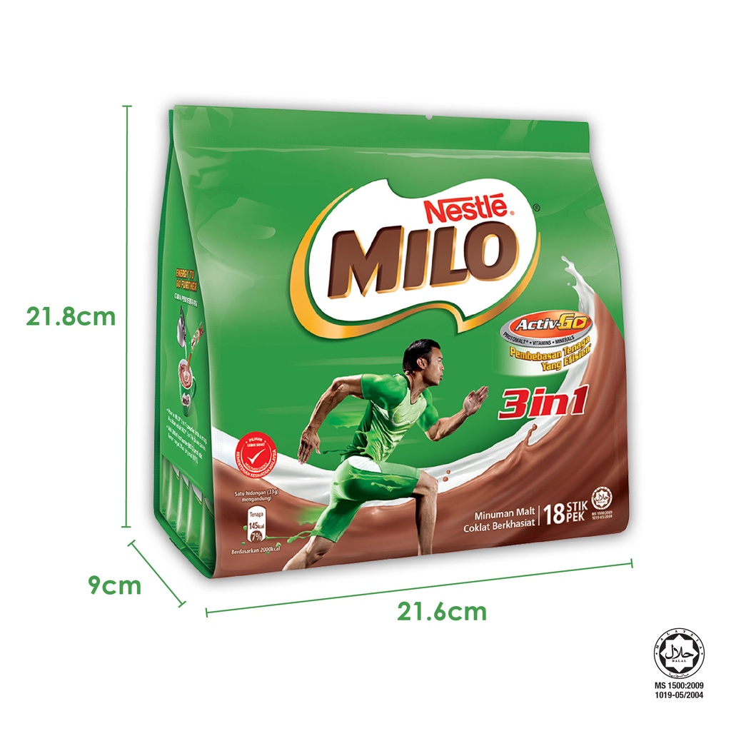 

Milo 3 In 1 Drink (18 Stick) 33gram