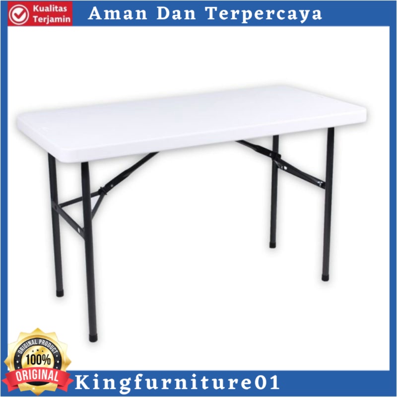 krisbow meja makan lipat persegi panjang 122 cm