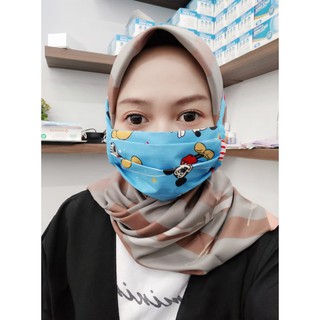  MASKER KAIN KEKINIAN  2 LAPIS Shopee Indonesia