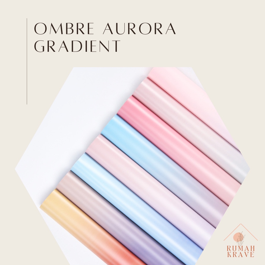 

RUMAH KRAVE - Ombre Aurora Gradient Wrapping Paper Kertas Bunga Buket