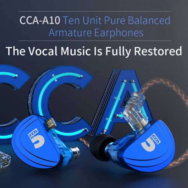 CCA A10 with Mic 5BA+5BA 10 Driver HIFI In-Ear Earphone