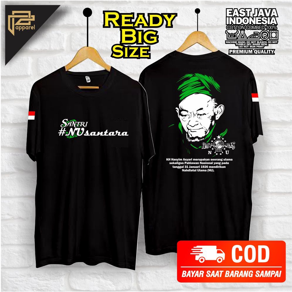 baju kaos mbah hasyim maiyah / kaos santri/ santri nusantara/big size/jumbo/p apparel