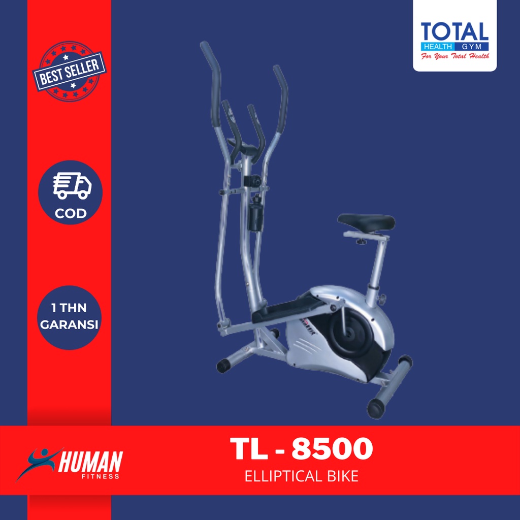 Alat Fitness, Alat olah raga, Sepeda Statis TL 8500 Surabaya, Eliptical Total Fitness
