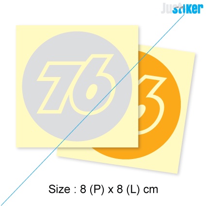Sticker 76 Union Oil, Sticker Union 76 Lubricants 1 Warna